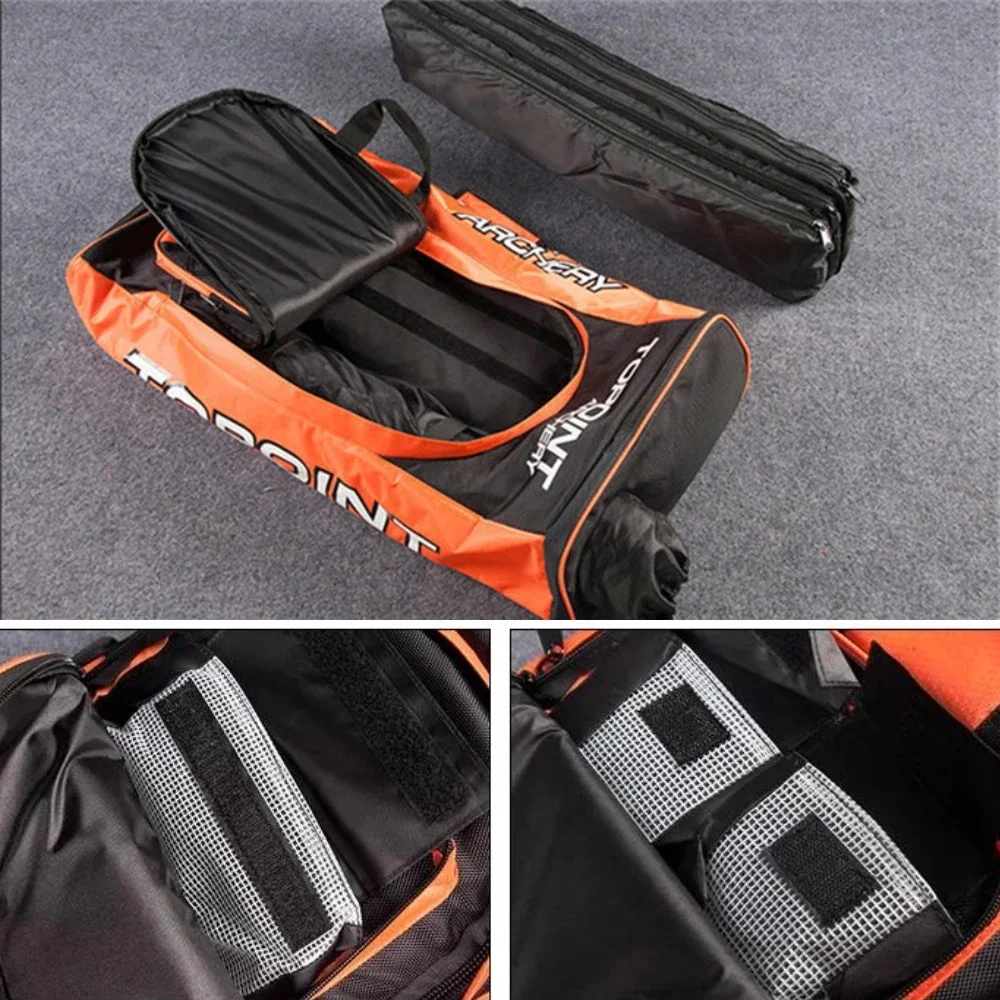 Archery Recurve Bow Bag Portable Takedown Case Portable Backpack with Arrow Quiver Outdoor Handbag Hunting Shooting Accessories